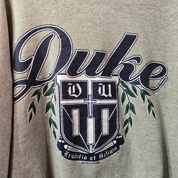Duke University Vintage Tultex Pullover Crew Neck Sweatshirt Size: Large - Picture 6 of 7